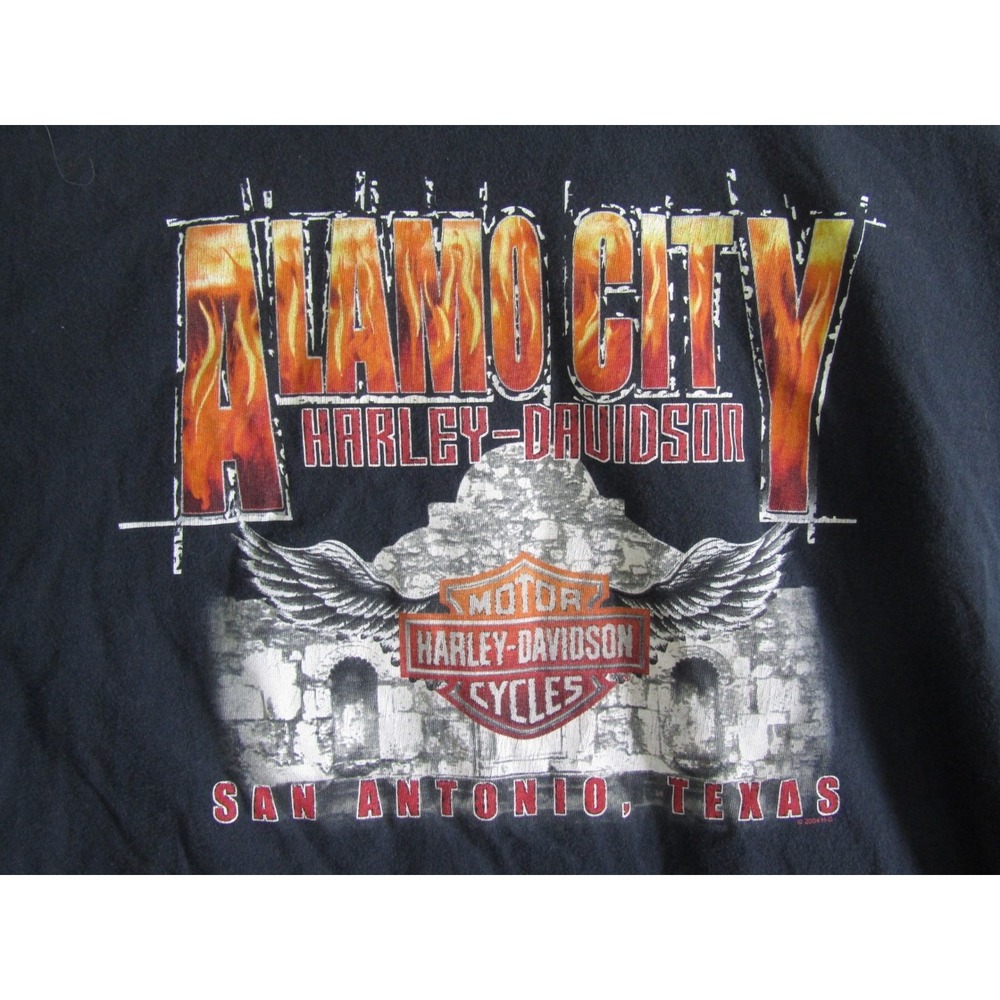 Harley Davidson Eagle Motorcycle T Shirt 2005 Alamo City San‎ Antonio Texas 2X - Picture 5 of 10